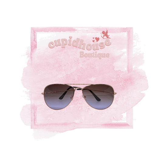 Aviator Sunglasses - BROWN/PURPLE